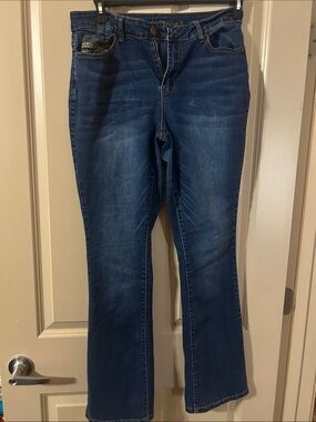 Women's Dark Blue Flared Jeans - Classic Flare Fit